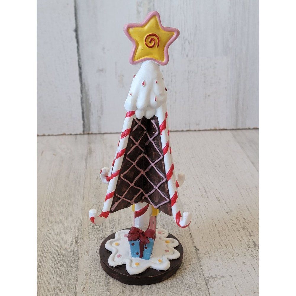 Gingerbread Christmas tree present star Village accessory house Xmas